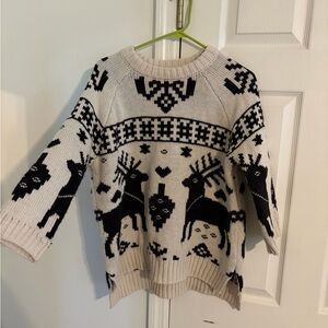 H&M Black and White Knit Sweater